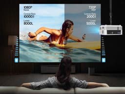 UpLiving® LCD Mini Beamer met WiFi | Met Bluetooth | Native Full HD | 10.000:1 Contrastratio | 8.000 Lumen | Projector - Mini Beamer - Draagbare Pocket Beamer - Afstandsbediening - Draagtas — thumbnail 3