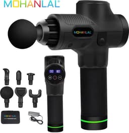 MOHANLAL® XL Massage Acupressuur Compressie Shiatsu Vibratie Klop & Rolmassage LED touchscreen met 6 massagekoppen in luxe koffer | Professioneel hand massage apparaat — thumbnail 1