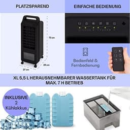 Aircooler Met Koelelementen - Aircooler Met Water - Wit — thumbnail 5