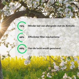 Blanc Square Air Purifier Pro - Luchtreiniger met 2 vervangbare HEPA13 filters + koolstoffilter - Werkt tegen huisstofmijt, hooikoorts, allergie, stof - Clean Air Aroma functie — thumbnail 2