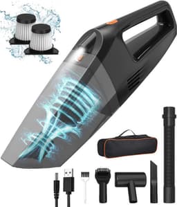 Kruimeldief - Kruimelzuiger - Handstofzuiger - USB Oplaadbaar - Met LED Lamp - 120W - HEPA Filter - Zakloos - Nat en Droog — thumbnail 1