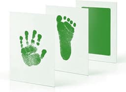 CHPN - Baby handafdruk - Baby voetafdruk- fotokaartje - Baby cadeau - Kraamcadeau - Groene inkt - Cadeau - Herinnering - Making memories — thumbnail 1