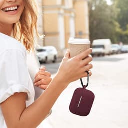 Shieldcase Case - beschermhoes geschikt voor Airpods Pro / 2 Pro silicone case - case geschikt voor Airpods Pro / Pro 2 hoesje - optimale bescherming - burgundy — thumbnail 4