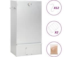 vidaXL - BBQ-rookoven - met - houtsnippers - 44,5x29x83 - cm - staal
