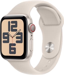 Apple Watch SE 2023 - GPS + Cellular - 40mm Starlight Aluminium Case with Starlight Sport Band - M/L — thumbnail 2