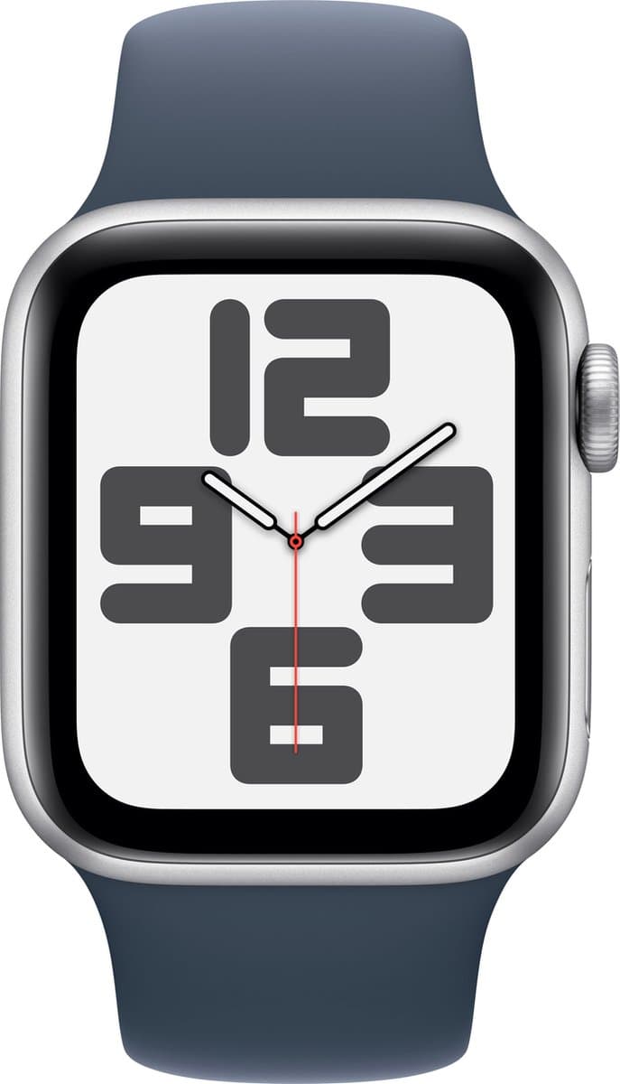 Apple Watch SE - 40mm - Silver Aluminium Case with Storm Blue Sport Band - S/M — afbeelding 1