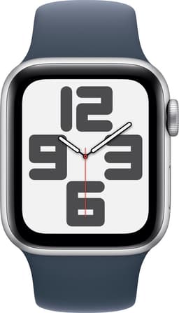 Apple Watch SE - 40mm - Silver Aluminium Case with Storm Blue Sport Band - S/M — thumbnail 1