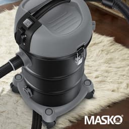 MASKO® industriële stofzuiger nat-droog roestvrij staal 2300W + stopcontact | blaasfunctie | droog en nat zuigen | Push&Clean | industriële stofzuiger met en zonder zak | zakloos - Antraciet — thumbnail 2