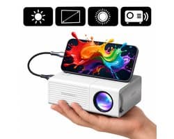 Mini Beamer – 1080P Ondersteuning – 80 Inch Projectie – Ingebouwde Speakers – USB – Compact Ontwerp