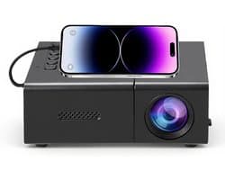 Mini Projector, 1080p HD LED Movie Projector met HDMI USB 2.0 3,5 Mm Audible Interface, Portable Home Theatre, Support Wired Wireless Screen Mirroring