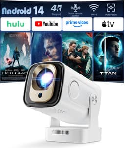 Mini Beamer 4K Ondersteuning – WiFi 6 – Bluetooth 5.4 – Autofocus – Full HD 1080p – Draaibaar 270° — thumbnail 1