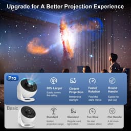 Planetarium-projector voor de slaapkamer, 13-in-1 sterren- en sterrenstelselprojector, nevel-nachtlamp met timer, LED-ruimtelamp voor kamerdecoratie (geschikt voor volwassenen en kinderen), wit — thumbnail 5