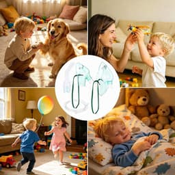 Gezichtsstomer voor Volwassenen 3 Stuks Draagbare Helder Comfort | Gezichtsstomer Slangen En Mondstukken Voor Slaapkamer Kinderkamer Ziekenhuis Verkoudheid Hoest — thumbnail 4