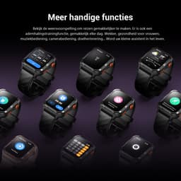 Blackview GPS Smartwatch Heren - W10Pro - Intelligent GPS Outdoor Sports Positioning Watch -Square Sporthorloge - Slim Horloge - Bluetooth Bellen en ChatGPT - Hartslagmeter - Slaapmonitor - LED Zaklamp voor Android en iOS- Zwart — thumbnail 5