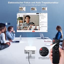 Beamer Draagbaar - Native 1080p Resolutie - 400 ANSI Lumen Helderheid - LED Technologie - Voor Thuisbioscoop - Smart Projector — thumbnail 5