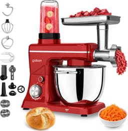 Gatson Multifunctionele Keukenmachine - Blender, Vleesmolen, Koekjesmaker & Groentesnijder - Keukenmixer - Keukenrobot - Foodprocessor - Mixer Met Mengkom — thumbnail 2