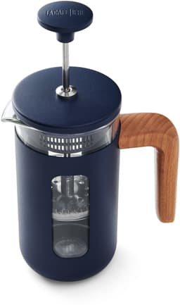 La Cafetière Pisa Cafetière 3 Kops - 350 ml - Donkerblauw - French Press met Houten Handvat - RVS & Borosilicaatglas - Koffiepers voor 1 à 2 Personen — thumbnail 2