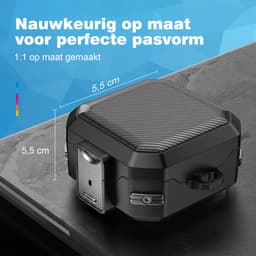 YONO Hoesje geschikt voor Samsung Galaxy Buds 4 / 4 Pro - Beschermhoes met Vergrendeling - Hard Case - Schokbestendig - Karabijnhaak - Zwart — thumbnail 2