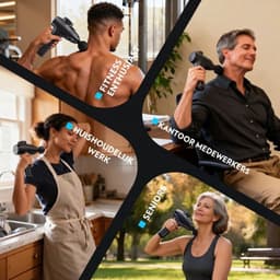 KLS® Massage Gun - Massage Gun Professioneel - Massage Pistool - Zwart - 10cm x 10cm x 10cm — thumbnail 2