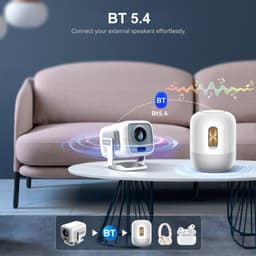 Beamer Draagbare Mini Projector - 1920x1080 Full HD Resolutie - LED Display - WiFi 6 Bluetooth 5.2 - Voor Thuisbioscoop Gaming Educatie — thumbnail 2