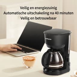 Filterkoffiezetapparaat 750 ml – Compact Koffiezetapparaat met Glazen Kan – 600W – 30 Min Warmhoudfunctie – Automatische Koffiemachine voor Thuis & Kantoor — thumbnail 2
