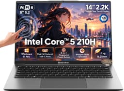 Blackview AceBook 16 Gaming Laptop - 14 inch Full HD - 16 GB DDR4 - 512 GB SSD Intel N6000 - WiFi 6 Windows 11 Pro Notebook - Intel® Graphics - Grijs — thumbnail 1