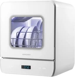 GORGENOX Tafelmodel Vaatwasser – 3 Couverts – Watertank – UV-Sterilisatie – 72°C Hygiënisch Wassen – PTC Warmeluchtdroging – Waterontharder – DW5-D40A — thumbnail 1