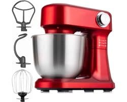 Kavo Deegmachine - Mixer met Kneedhaak - Kneedmachine - Rood - 23cm x 34cm x 36cm