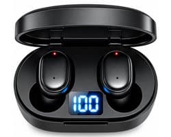 Draadloze Oordopjes Bluetooth 5.3 Hoofdtelefoon - E6S - Touch Control Oordopjes Met Microfoon - Met led percentage indicator - Zwart - Earphone - Koptelefoon - Gaming Headset - Sport Oordopjes