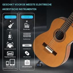 carmdering - Draadloos Gitaarsysteem 2,4 GHz – Zender en Ontvanger voor Elektrische Gitaar en Basgitaar, Draadloos Muziekinstrument Systeem, Lage Latency <4 ms, 30 m Bereik — thumbnail 3