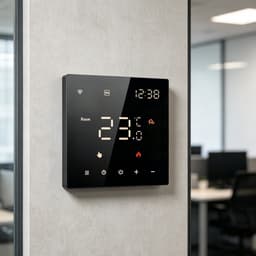 Wi-Fi kamerthermostaat – Tuya Smart elektrische verwarmingsfolie - Slimme thermostaat - Digitale LED-controller – Vloerverwarmingsthermostaat - Touchscreenbediening – Smart Living - 16A - Zwart — thumbnail 5