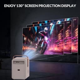 Mini Beamer - Draagbare Projector - 200 ANSI Lumen - 1280x720 Resolutie - Android 11 - WiFi Bluetooth - Voor Thuisbioscoop — thumbnail 3