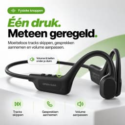 Guardyan® Bone Conduction Headphone – Sport Oortjes Draadloos – Open Ear Hoofdtelefoon – Hardloop Oordopjes – Bluetooth – IPX5 Waterbestendig – Zwart — thumbnail 4