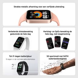 Xiaomi Smart Band 11 Active - 1,47" Display - 60 Hz - Stress- en slaaptracking - 50 sportmodi - Tot 21 dagen batterijduur - Pomelo Pink — thumbnail 4