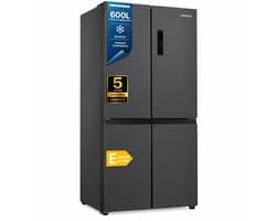 Heinner HSBS-HM600MDNFDXE++ Amerikaanse Multi-Deurs Koelkast – 600 L – Full No Frost – Touch Display – Inox Antraciet – InoxCool Technology – 5 Jaar Garantie