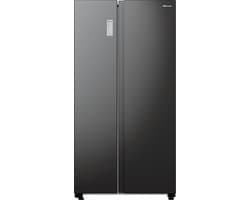 Hisense RS711N4AFE - Amerikaanse koelkast - Energielabel E - 550L - No-Frost - Freezer Convert - Fast Freeze - Zwart - 38dB - LED-display