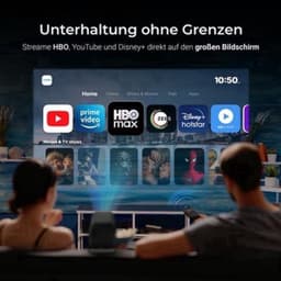 Mini Beamer 1080p Full HD - WiFi 6 Bluetooth 5.0 - LED Projectie - 1920 x 1080 Resolutie - Voor Thuisbioscoop En Zakelijk Gebruik — thumbnail 3