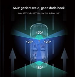 BOTSLAB 4-kanaals dashcam voor auto (voor- en achterkant), 4-kanaals 3K + 3 * 1080P, autodashcam met 128GB SD-kaart, GPS, 5GHz WiFi, 3.18" IPS-scherm, super nachtzicht, WDR, G-sensor, loopopname, parkeermonitor — thumbnail 4