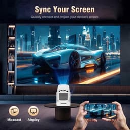 Beamer Compact - 330 ANSI Lumen Full HD - 1920 x 1080 Resolutie - LED - Draagbaar - Voor Home Entertainment — thumbnail 3