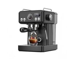 HiBREW H10A Semi-automatische Espressomachine – 19 Bar – Warm & Koud Zetten – Melkopschuimer (270° draaibaar) – Programmeerbare Extractie – 1,8L Watertank – Thermoblock – 1350W – Incl. 350ml Melkkan & 58mm Portafilter - Zwart