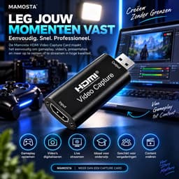 Mamosta® Capture Card HDMI Naar USB - Video Game Streamen & Opnemen - Geschikt Voor PS4, PS5, Nintendo Switch, Xbox, Windows & Mac — thumbnail 2
