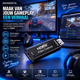 Mamosta® Capture Card HDMI Naar USB - Video Game Streamen & Opnemen - Geschikt Voor PS4, PS5, Nintendo Switch, Xbox, Windows & Mac — thumbnail 5