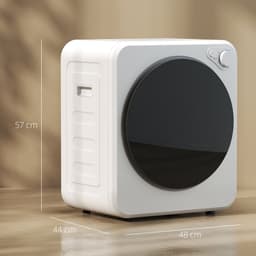 COVREO Mini wasdroger met 5 programma's – 4 kg – Luchtafvoerdroger voor kleine ruimtes – 800W/400W en 60°C – Wit — thumbnail 3