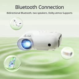 Beamer 450 ANSI Lumen - 1080P Full HD Resolutie - LED Display - Draagbaar Mobiel - Thuisbioscoop Gaming Educatie — thumbnail 4