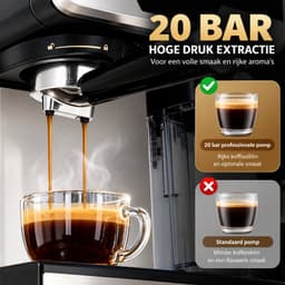 DayeLabel Koffiemachine – Koffiezetapparaat - Volautomatische Espressomachine - Cappuccino - Latte Macchiato – Melkopschuimer — thumbnail 3