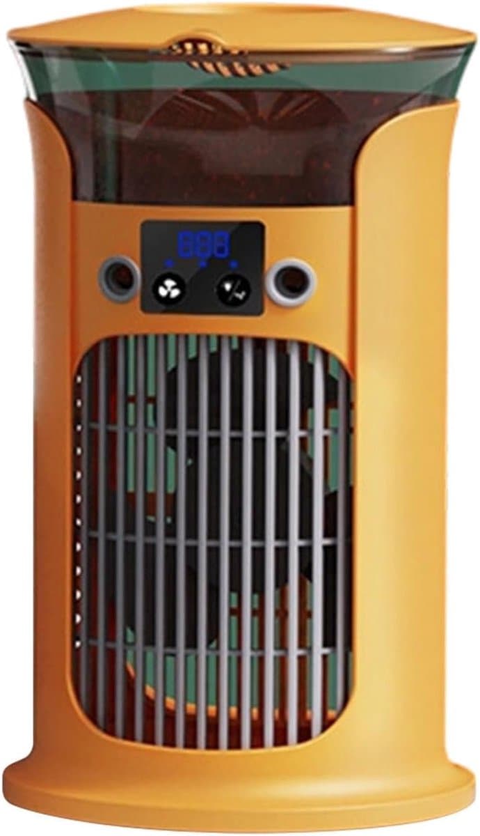 Draagbare mini-airconditioner - USB-verdampingsluchtkoeler, 3 snelheden, zonder afvoerslang, stil, ideaal voor thuis, kantoor of slaapkamer, 880 ml waterreservoir - geel [Energieklasse A+] — afbeelding 1