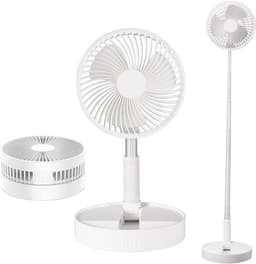 Telescopische ventilator – Oplaadbaar via USB – Opvouwbaar – Mini-ventilator – 7200 mAh – In hoogte verstelbaar (36–97,5 cm) – Telescopische vloerventilator – Staande ventilator — thumbnail 1