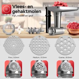 TurboTronic TT-006 / Keukenmachine - Staande Keukenmixer- keukenrobot -Foodprocessor - 5 Liter - 2000W - Zwart — thumbnail 5
