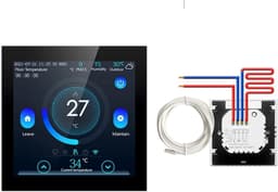 Slimme Thermostaat - Wifi Regelaar - Comfort Verwarmen - Weerstation Functie - 16A Belasting - Wit — thumbnail 1