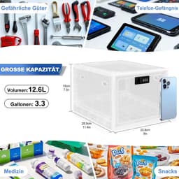 Thijox - Transparante Afsluitbare Doos met Cijferslot, Veiligheidsbox voor Medicijnen, Mobiele Telefoon, Snacks, Stapelbare Opbergdoos voor Koelkast ( — thumbnail 5